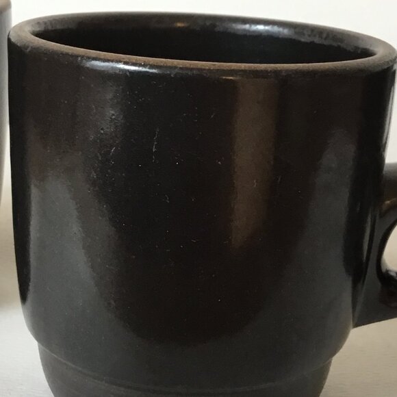 Heath Ceramics Black Onyx Stack Mugs Rim Line #205 Set of 3 - Picture 12 of 16